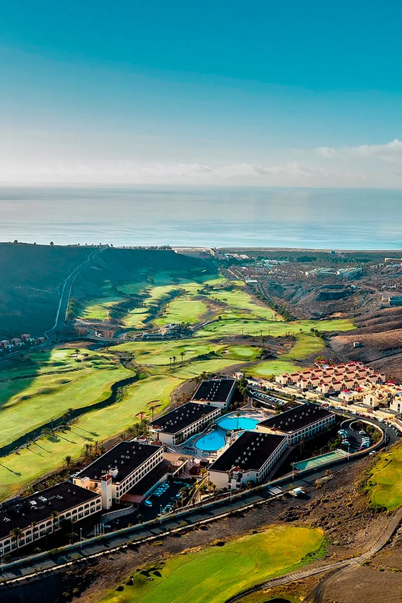 Luftaufnahme des Golfplatzes Jandía